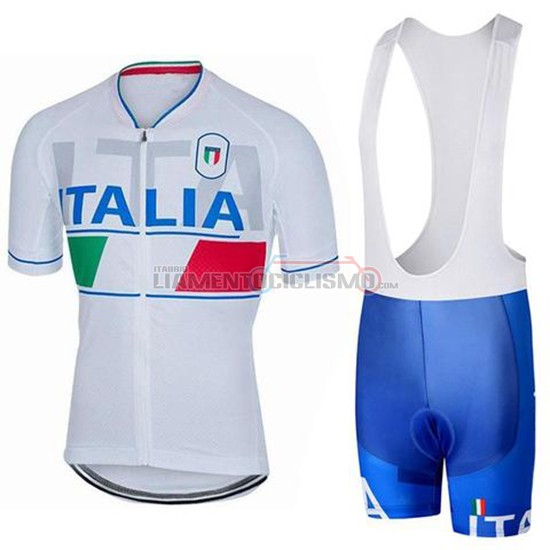 Abbigliamento Ciclismo Italia Manica Corta 2018 Bianco